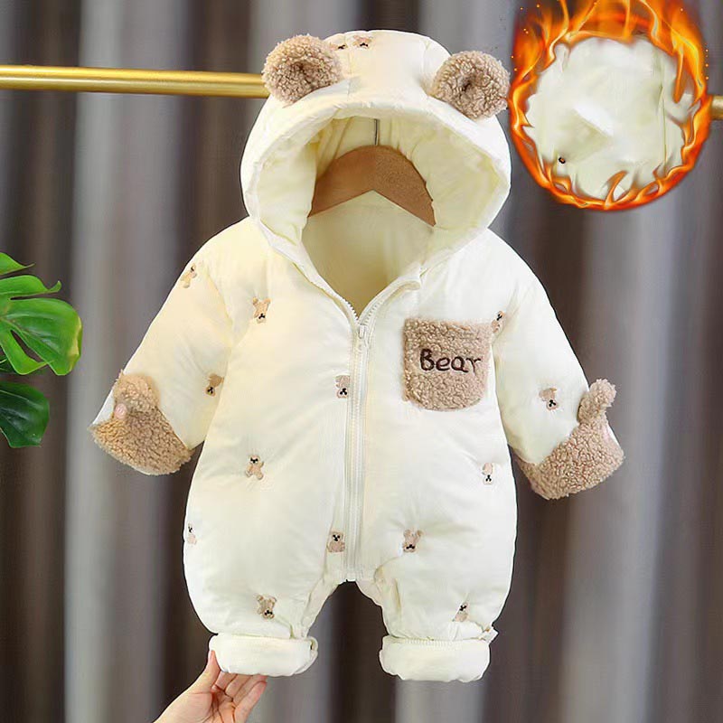 Cotton Baby Onesies Zipper - Inverno Neonato Pagliaccetto Addensare Tuta di