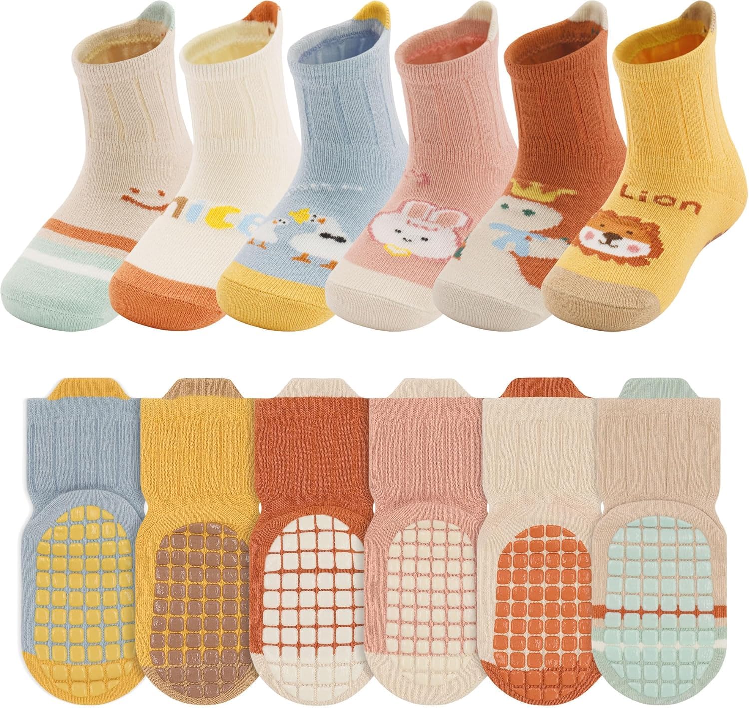 Unisex Baby Socks Non Slip - Calzini antiscivolo per bambini, calzini con