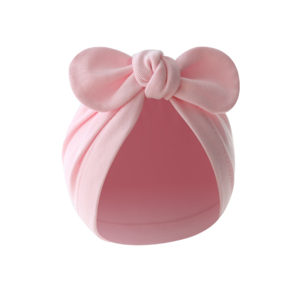 Infant Beanie Hat With Ears - Cappello con nodo a fiore carino